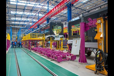 Alstom has 110 staff working on the Katowice line which is designed to produce one car per day.